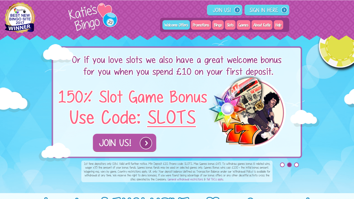 Katie's Bingo Casino Desktop screenshot